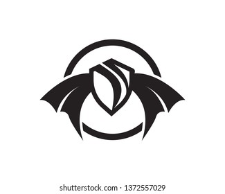 Dragon vector icon illustration design logo template