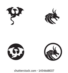 Dragon vector icon illustration design logo template