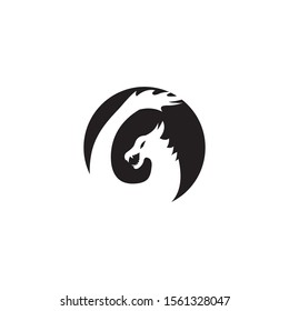 Dragon vector icon illustration design logo template