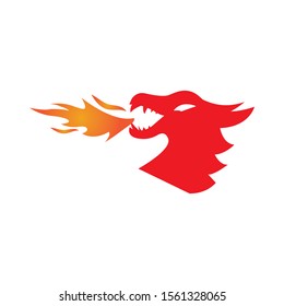 Dragon vector icon illustration design logo template