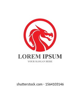 Dragon vector icon illustration design logo template