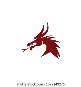 Dragon vector icon illustration design logo template