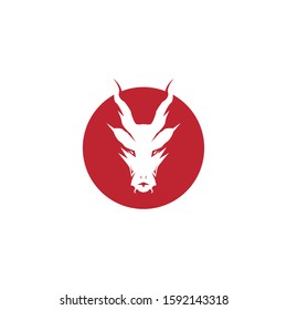 Dragon vector icon illustration design logo template