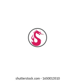 Dragon vector icon illustration design logo template