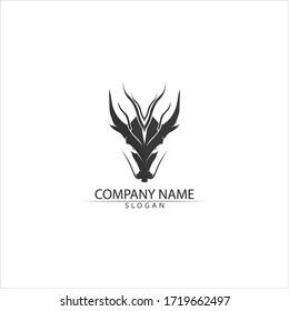 Dragon vector icon illustration design logo template