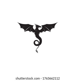 Dragon vector icon illustration design logo template