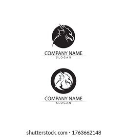 Dragon vector icon illustration design logo template