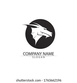 Design-Logo für Dragon-Vektorsymbol