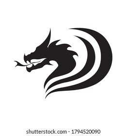 Dragon vector icon illustration design logo template