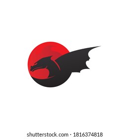 Dragon vector icon illustration design logo template vector 