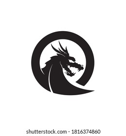 Dragon vector icon illustration design logo template vector 