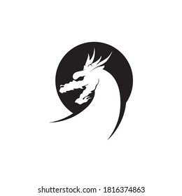 Dragon vector icon illustration design logo template vector 