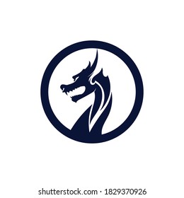 Dragon vector icon illustration design logo template