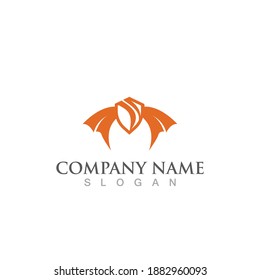 Dragon vector icon illustration design logo template