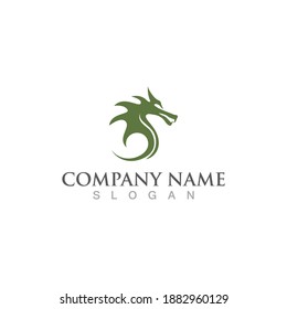 Dragon vector icon illustration design logo template