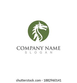 Dragon vector icon illustration design logo template