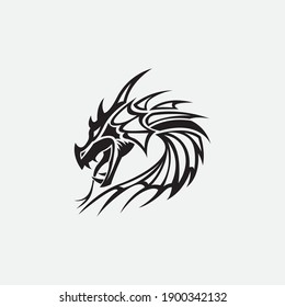 Dragon vector icon illustration design logo template