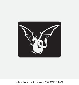 Dragon vector icon illustration design logo template
