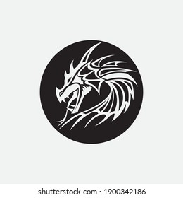 Dragon vector icon illustration design logo template