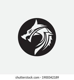 Dragon vector icon illustration design logo template