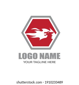 Dragon vector icon illustration design logo template