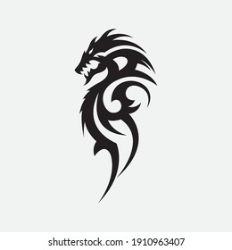 Dragon vector icon illustration design logo template