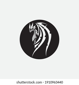 Design-Logo für Dragon-Vektorsymbol