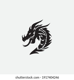 dragon head front vector