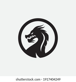 Dragon vector icon illustration design logo template