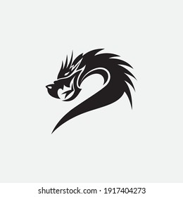 Dragon vector icon illustration design logo template