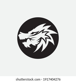 Dragon vector icon illustration design logo template