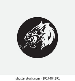Dragon vector icon illustration design logo template