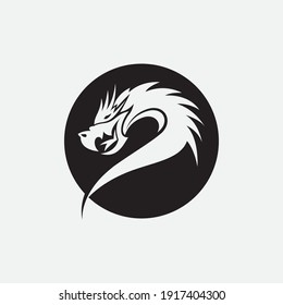 Dragon vector icon illustration design logo template