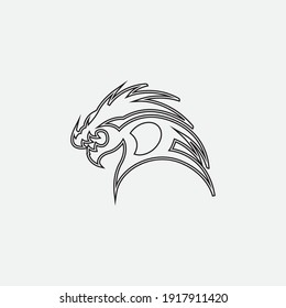 Dragon vector icon illustration design logo template
