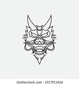 Dragon vector icon illustration design logo template