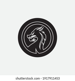 Dragon vector icon illustration design logo template