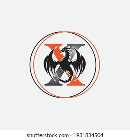 Dragon vector icon illustration design logo template