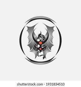 Dragon vector icon illustration design logo template