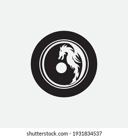 Dragon vector icon illustration design logo template