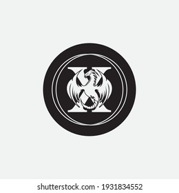 Dragon vector icon illustration design logo template