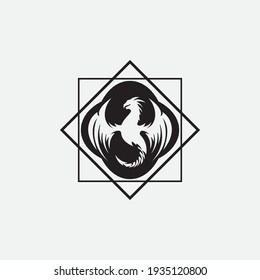 Dragon vector icon illustration design logo template