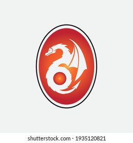 Dragon vector icon illustration design logo template