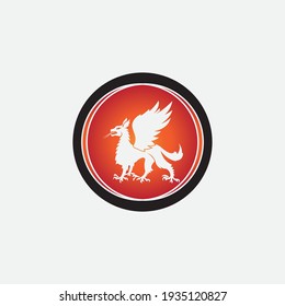 Dragon vector icon illustration design logo template