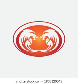 Dragon vector icon illustration design logo template