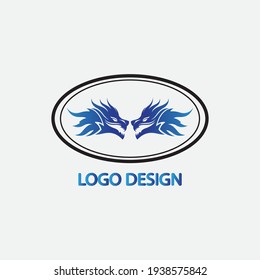 Dragon vector icon illustration design logo template