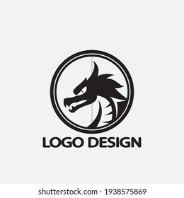 Dragon vector icon illustration design logo template