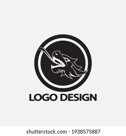 Dragon vector icon illustration design logo template
