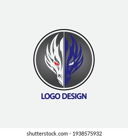 Dragon vector icon illustration design logo template