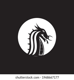 Dragon vector icon illustration design logo template