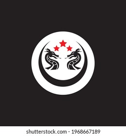Dragon vector icon illustration design logo template